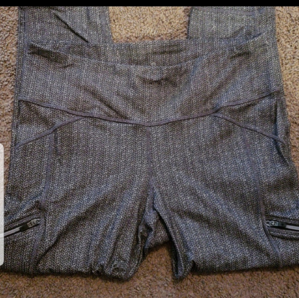 Athleta herringbone fitted crops leggings workout